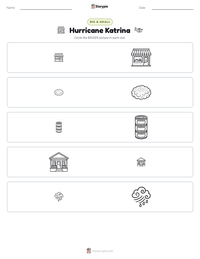 Hurricane Katrina printable worksheet preview