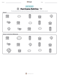 Hurricane Katrina printable worksheet preview