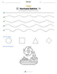 Hurricane Katrina printable worksheet preview