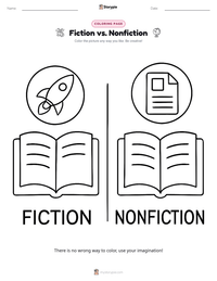 Fiction vs. Nonfiction printable worksheet preview