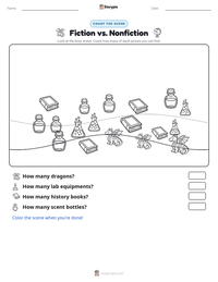 Fiction vs. Nonfiction printable worksheet preview