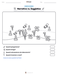 Anteprima della scheda stampabile di Narrativa vs. Saggistica