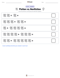 Fiction vs. Nonfiction printable worksheet preview