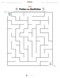Fiction vs. Nonfiction printable worksheet preview