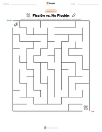 Vista previa de la hoja de trabajo imprimible de Ficción vs. No Ficción