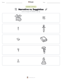 Anteprima della scheda stampabile di Narrativa vs. Saggistica