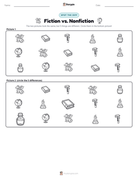 Fiction vs. Nonfiction printable worksheet preview
