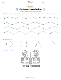 Fiction vs. Nonfiction printable worksheet preview