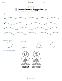 Anteprima della scheda stampabile di Narrativa vs. Saggistica