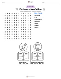 Fiction vs. Nonfiction printable worksheet preview