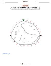 Colors and the Color Wheel printable worksheet preview