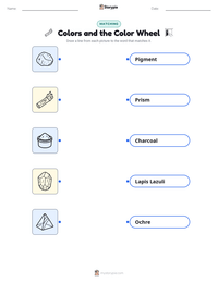 Colors and the Color Wheel printable worksheet for kids