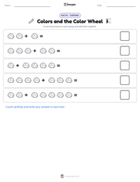 Colors and the Color Wheel printable worksheet preview