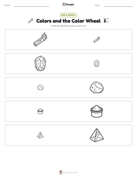 Colors and the Color Wheel printable worksheet preview