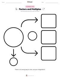 Factors and Multiples coloring page for kids