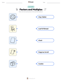 Factors and Multiples printable worksheet for kids