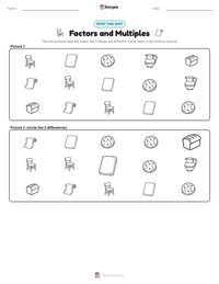 Factors and Multiples printable worksheet preview