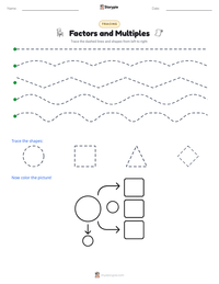 Factors and Multiples printable worksheet preview