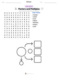 Factors and Multiples printable worksheet preview