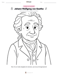 Anteprima della scheda stampabile di Johann Wolfgang von Goethe