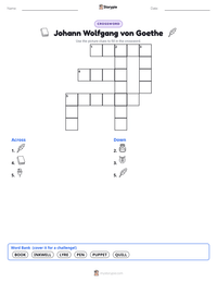 Johann Wolfgang von Goethe printable worksheet preview