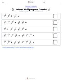 Aperçu de la feuille de travail imprimable Johann Wolfgang von Goethe