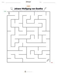 Johann Wolfgang von Goethe printable worksheet preview