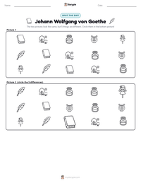 Johann Wolfgang von Goethe printable worksheet preview