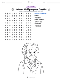 Prévia da folha de atividades imprimível Johann Wolfgang von Goethe