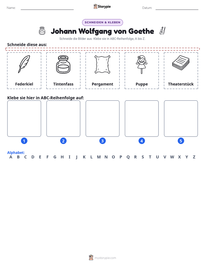 Schneiden & Einfügen Alphabet