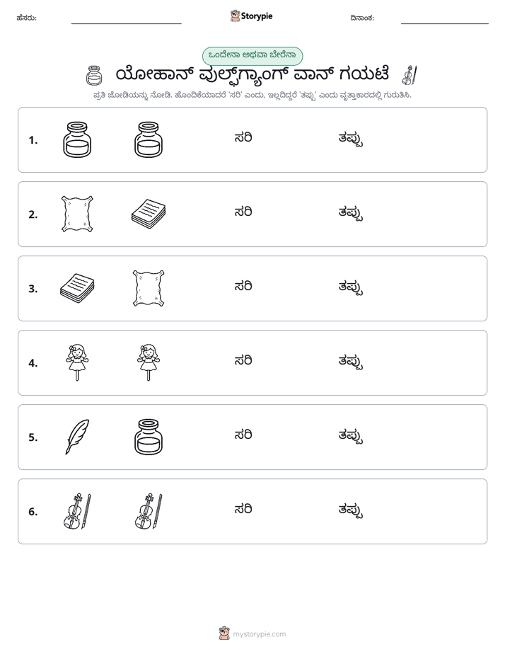 ಒಂದೇ ಅಥವಾ ವಿಭಿನ್ನ