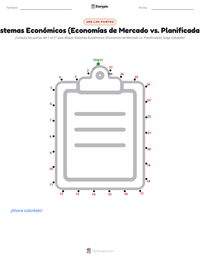 Vista previa de la hoja de trabajo imprimible de Sistemas Económicos (Economías de Mercado vs. Planificadas)