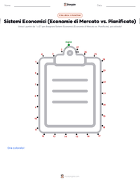 Anteprima della scheda stampabile di Sistemi Economici (Economie di Mercato vs. Pianificate)
