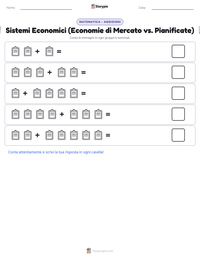 Anteprima della scheda stampabile di Sistemi Economici (Economie di Mercato vs. Pianificate)