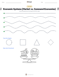 Economic Systems (Market vs. Command Economies) printable worksheet preview