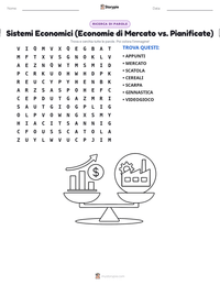 Anteprima della scheda stampabile di Sistemi Economici (Economie di Mercato vs. Pianificate)