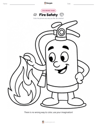 Fire Safety coloring page for kids