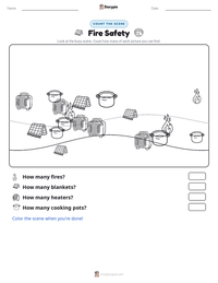 Fire Safety printable worksheet preview