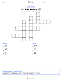 Fire Safety printable worksheet preview