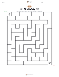 Fire Safety printable worksheet preview