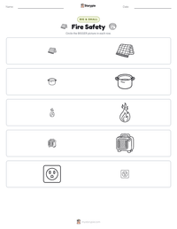 Fire Safety printable worksheet preview