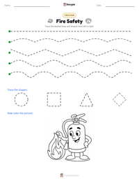Fire Safety printable worksheet preview