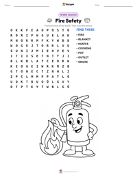 Fire Safety printable worksheet preview