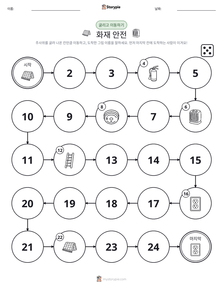 주사위 굴리고 이동하기 게임