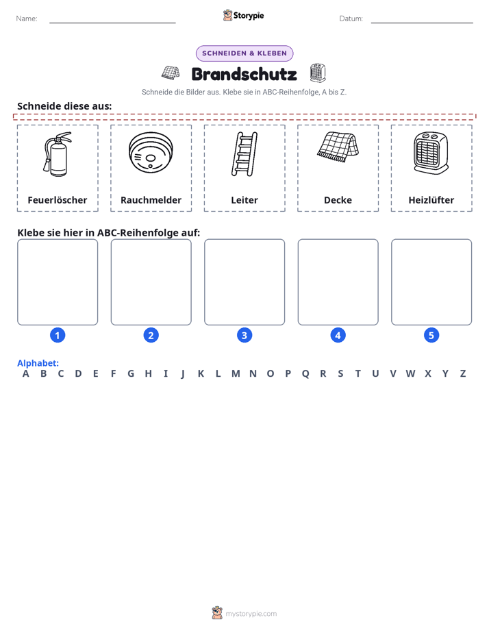 Schneiden & Einfügen Alphabet