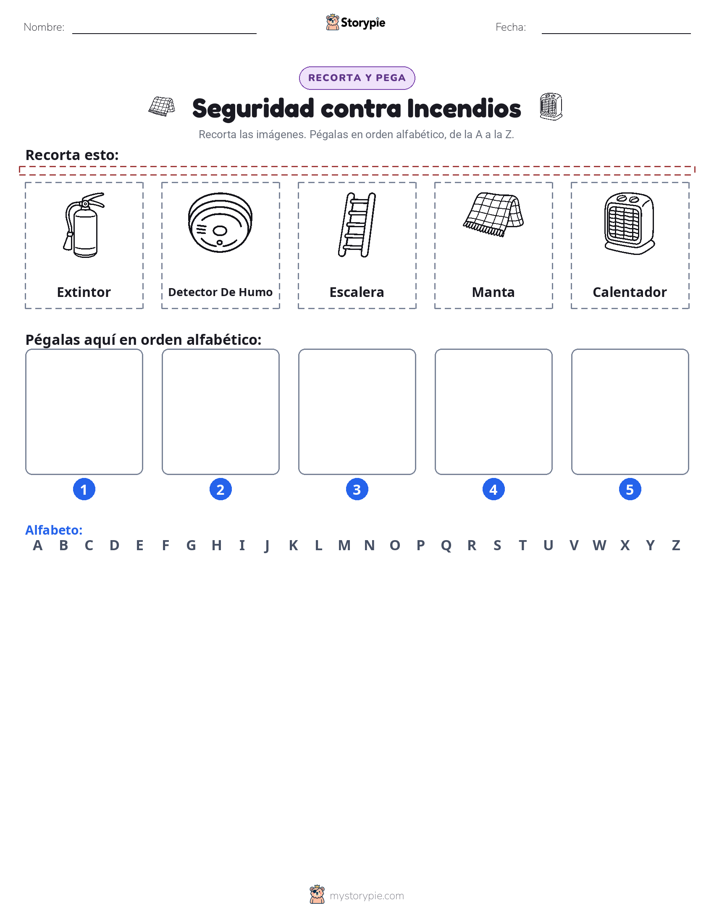 Cortar y Pegar el Alfabeto