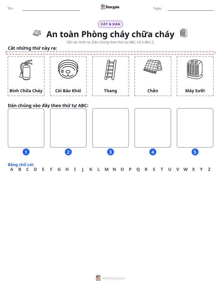 Cắt & Dán Chữ Cái