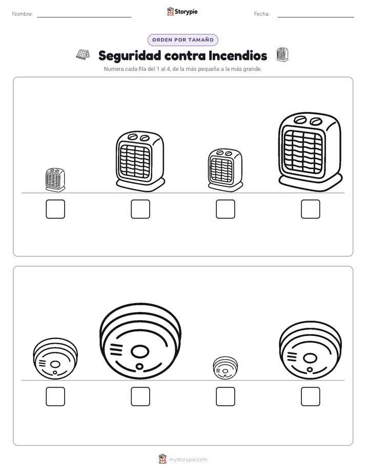 Orden de Tamaños