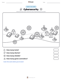 Cybersecurity printable worksheet preview