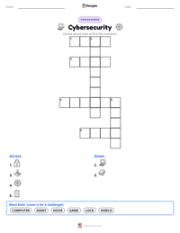 Cybersecurity printable worksheet preview